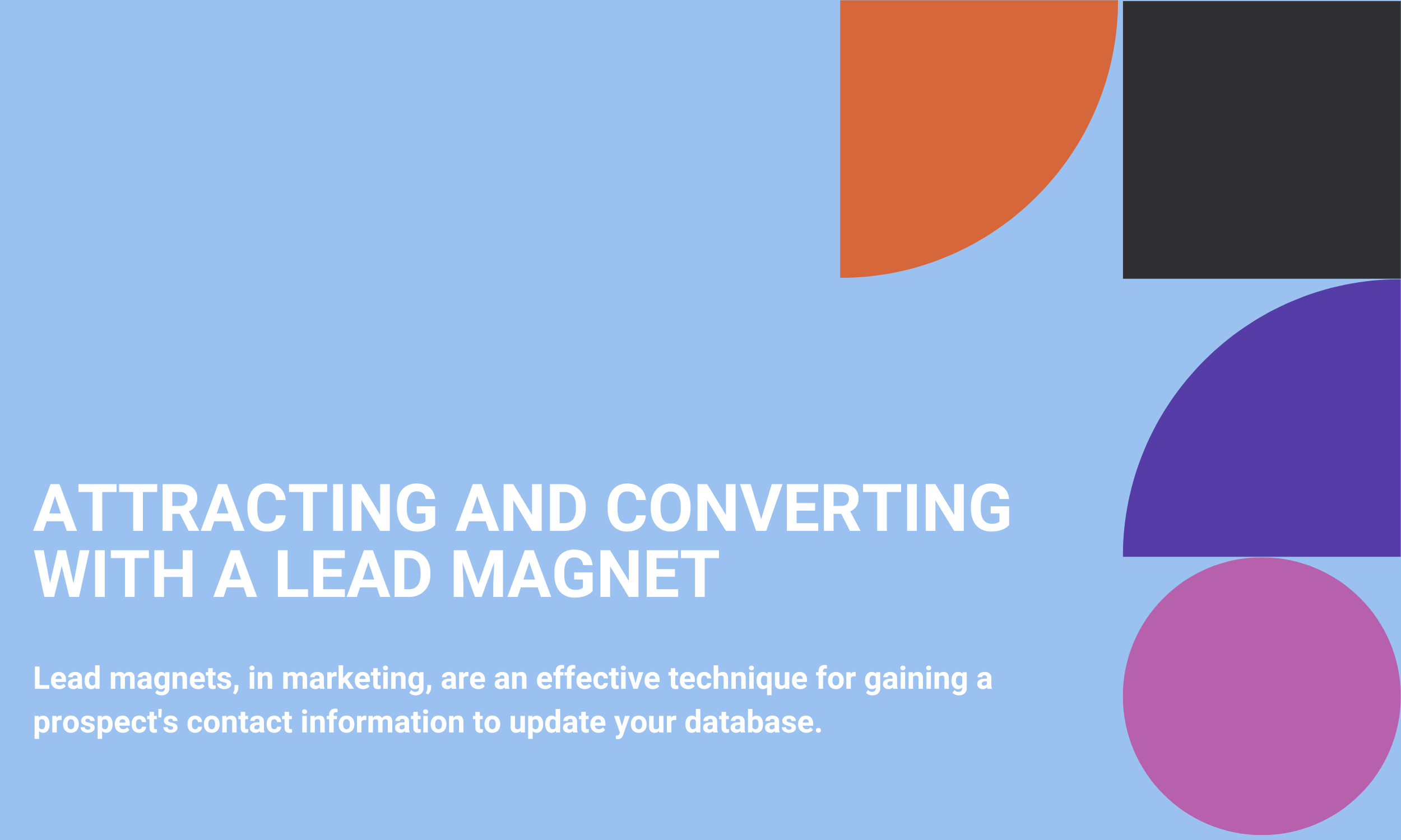 Attracting and converting with a lead magnet