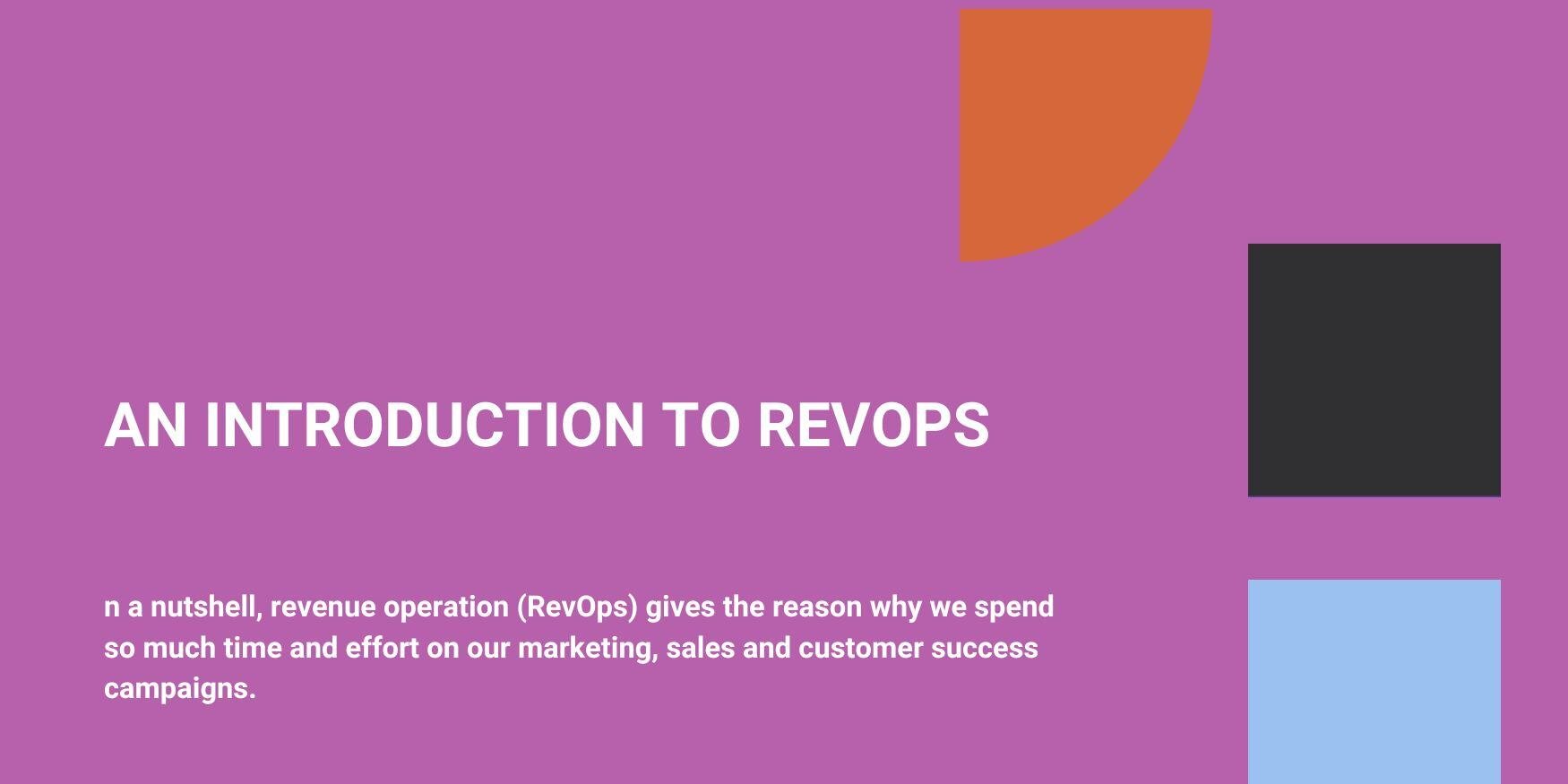 An Introduction To RevOps
