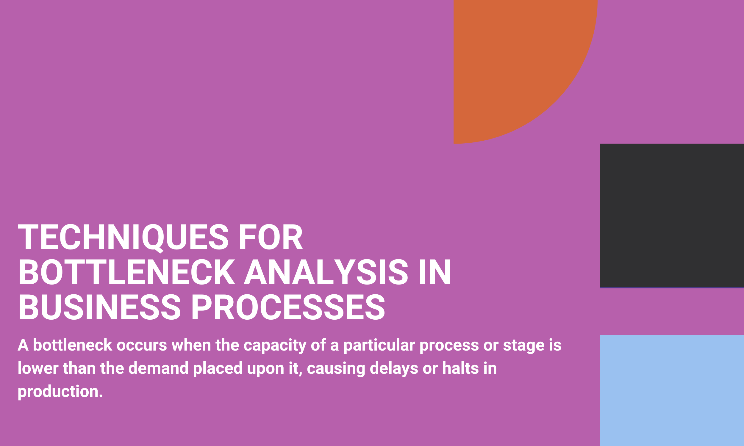 A bottleneck occurs when the capacity of a particular process or stage is lower than the demand placed upon it, causing delays or halts in production.