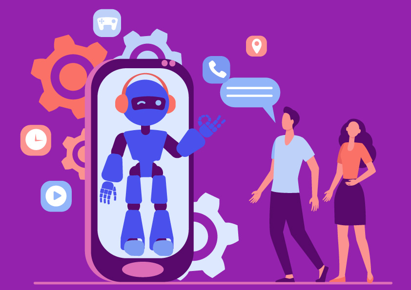 Chatbot talking to humans