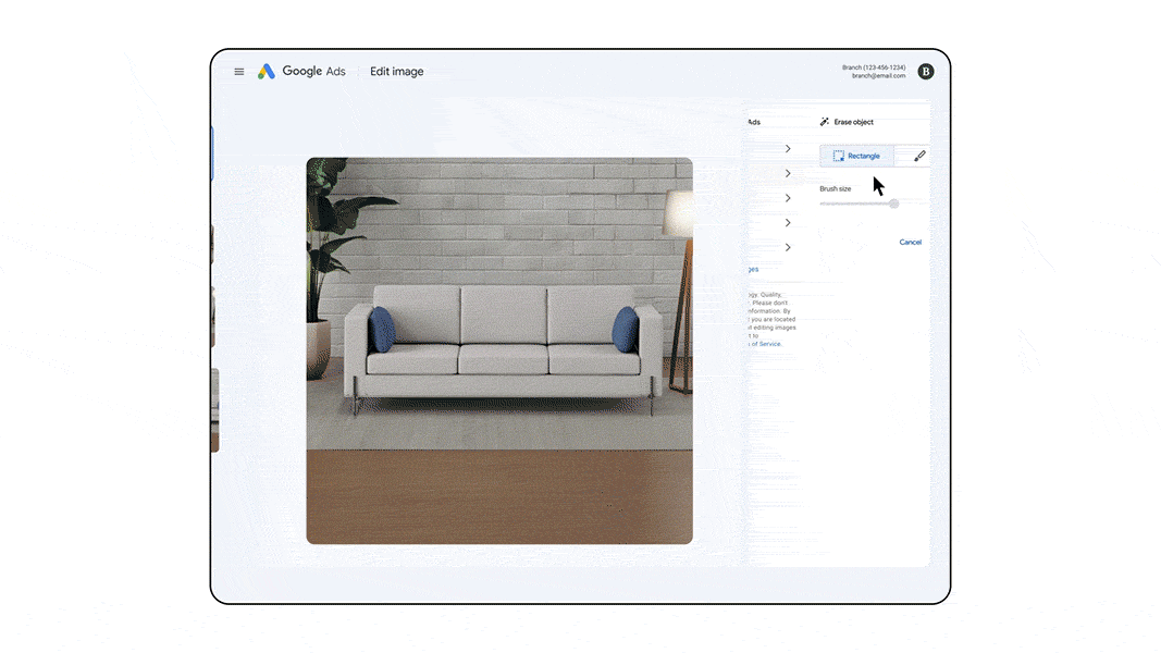 AI Powered image editing in google ads