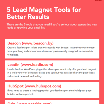 lead magnet