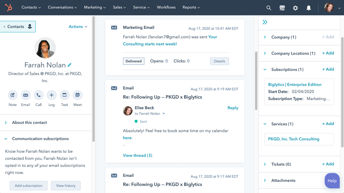 HUBSPOT CRM